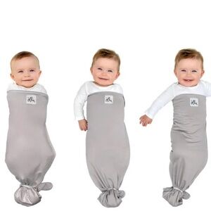 The Ollie Swaddle Blanket in Light Gray